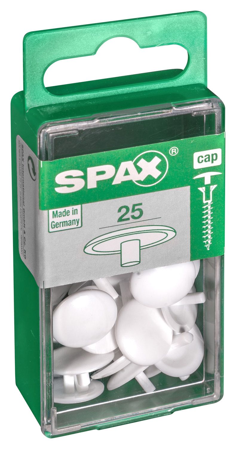 TAPONES DECORATIVOS CABEZA PARA TAPÓN BLANCO S 25 UD.