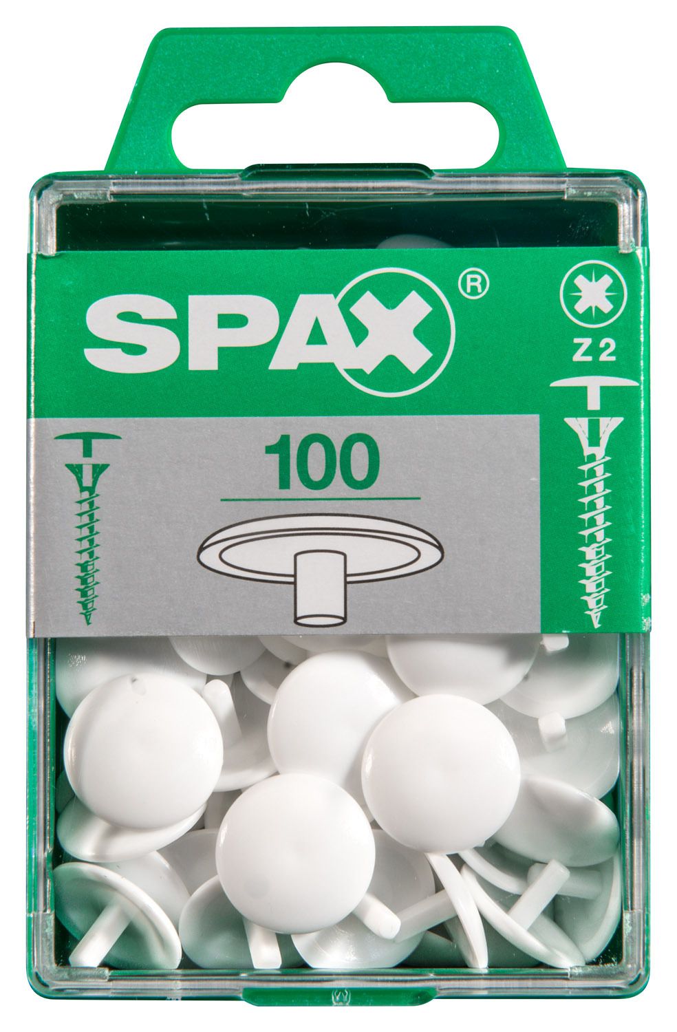 TAPONES DECORATIVOS CABEZA PARA TAPÓN BLANCO M 100 UD.