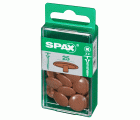 TAPONES DECORATIVOS CABEZA PARA TAPÓN MARRÓN CLARO S 25 UD.