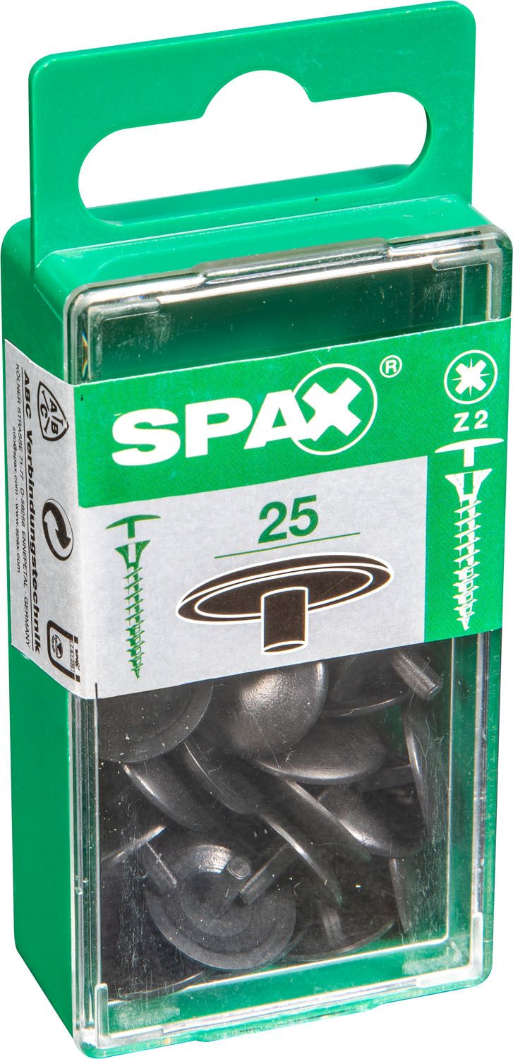 TAPONES DECORATIVOS CABEZA PARA TAPÓN NEGRO S 25 UD.