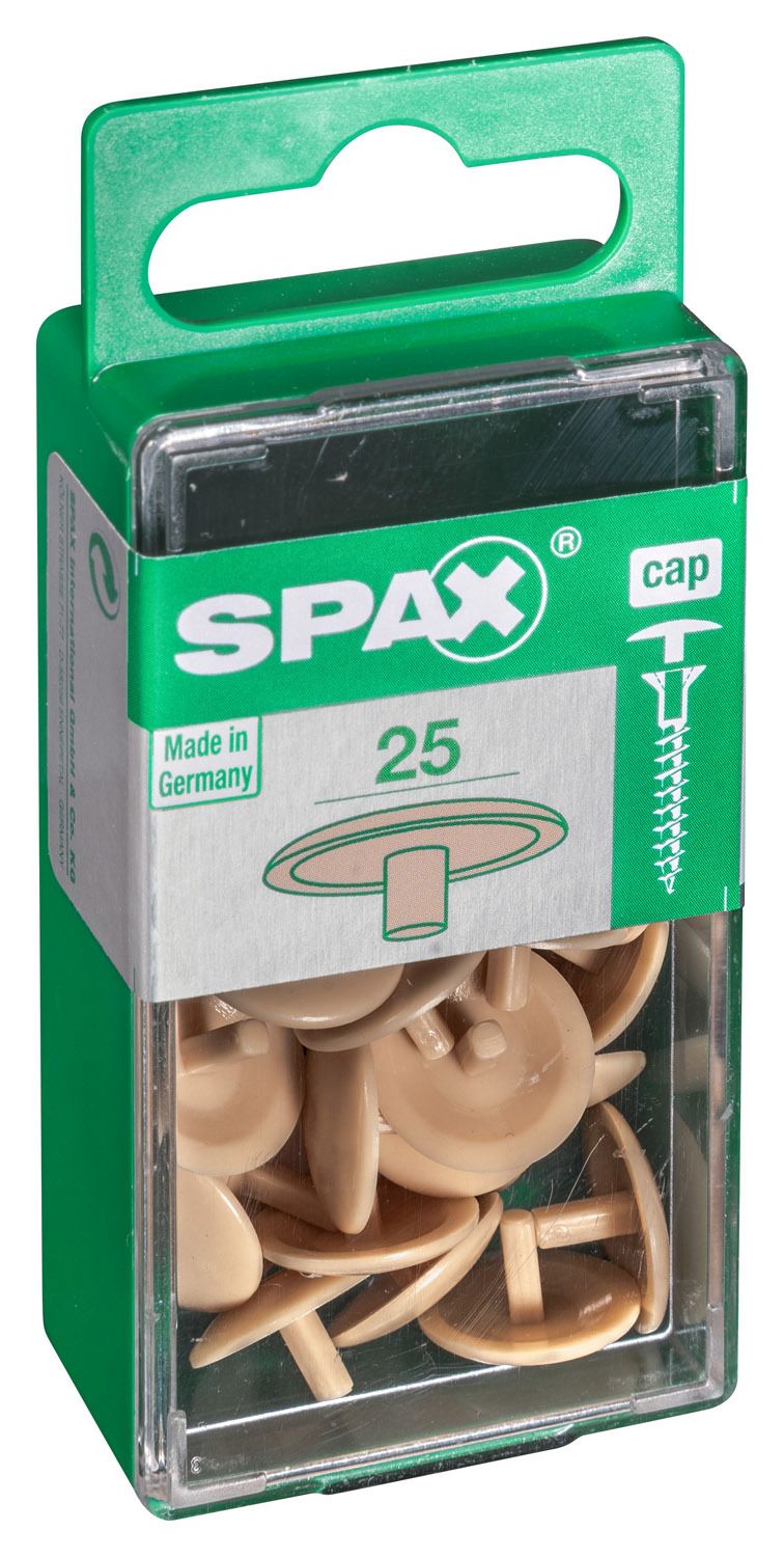 TAPONES DECORATIVOS CABEZA PARA TAPÓN BEIGE S 25 UD.