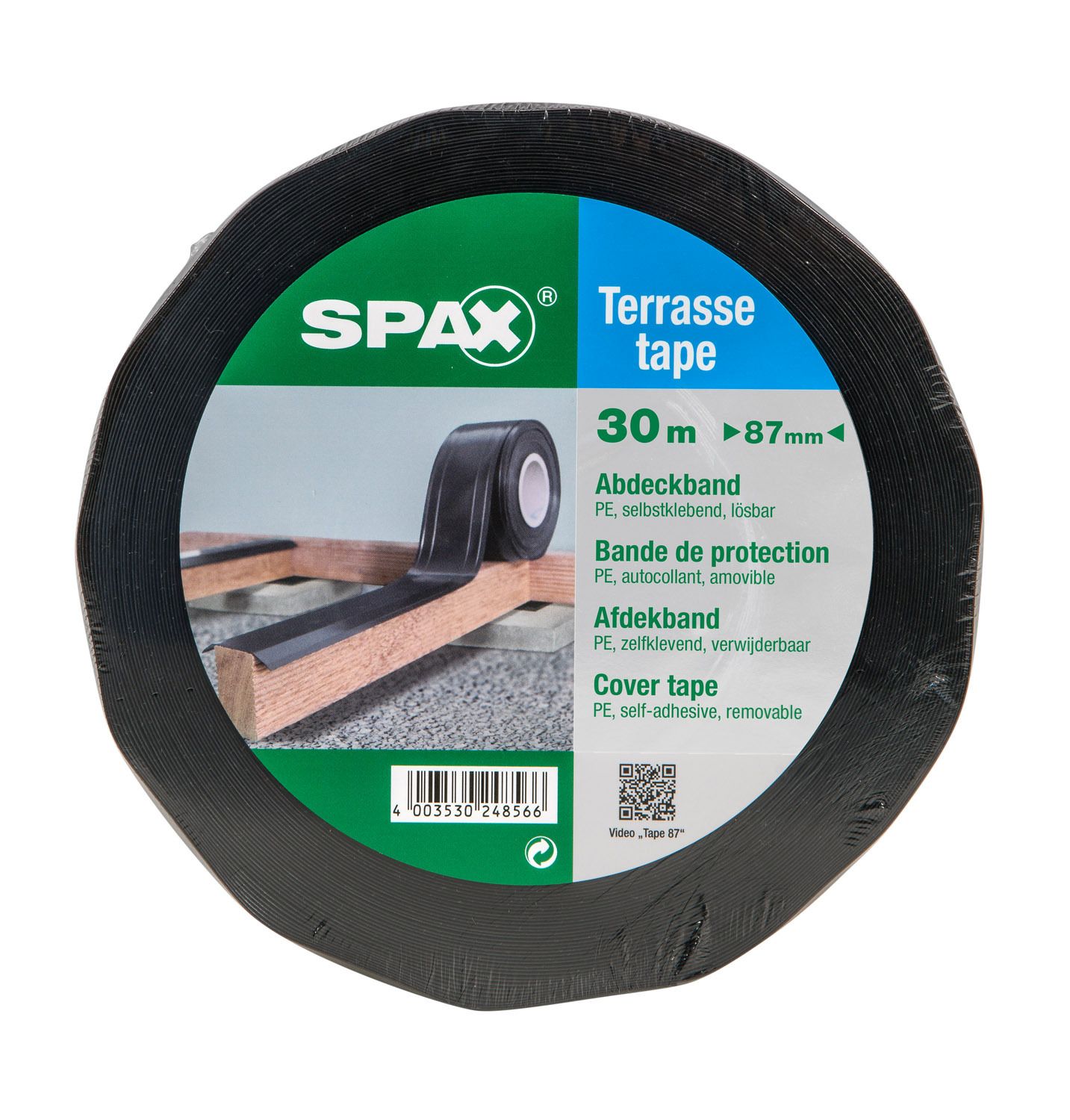 CINTA DE CUBIERTA SPAX 30 M X 87 MM ROLLO 1 PAQUETE