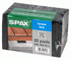 PADS SPAX DISTANCIADORES 100 X100 X8 NEGRO LÁMINA 20 ST
