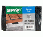 PADS SPAX DISTANCIADORES 100 X100 X8 NEGRO LÁMINA 20 ST