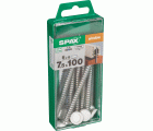 ANCLAJE DE MARCOS SPAX T30 WIROX + TAPONES BLANCO M 6+6 UD.