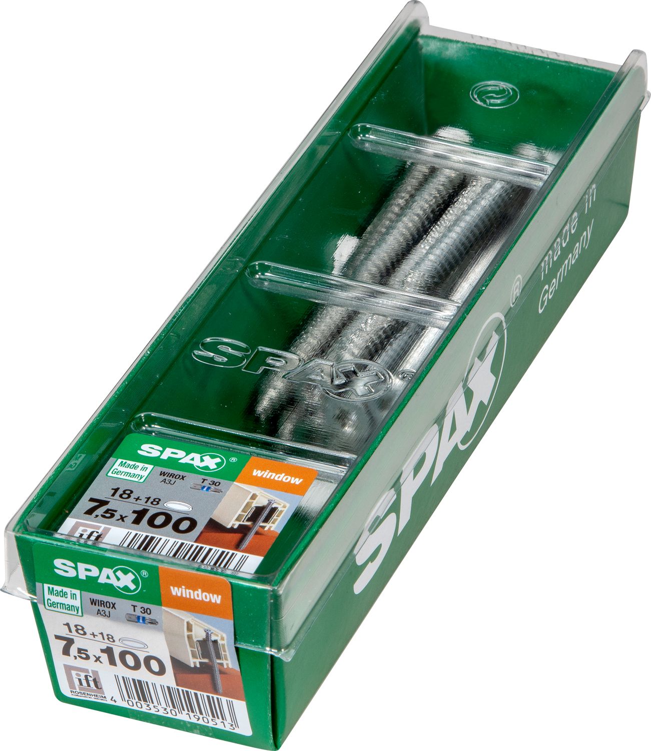 ANCLAJE DE MARCOS SPAX T30 WIROX + TAPONES BLANCO M-STK 18+18 UD.