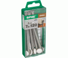 ANCLAJE DE MARCOS SPAX T30 WIROX + TAPONES BLANCO M-STK 6+6 UD.