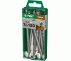 ANCLAJE DE MARCOS SPAX T30 WIROX + TAPONES BLANCO M-STK 6+6 UD.