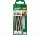 ANCLAJE DE MARCOS SPAX T30 WIROX + TAPONES BLANCO M-STK 6+6 UD.