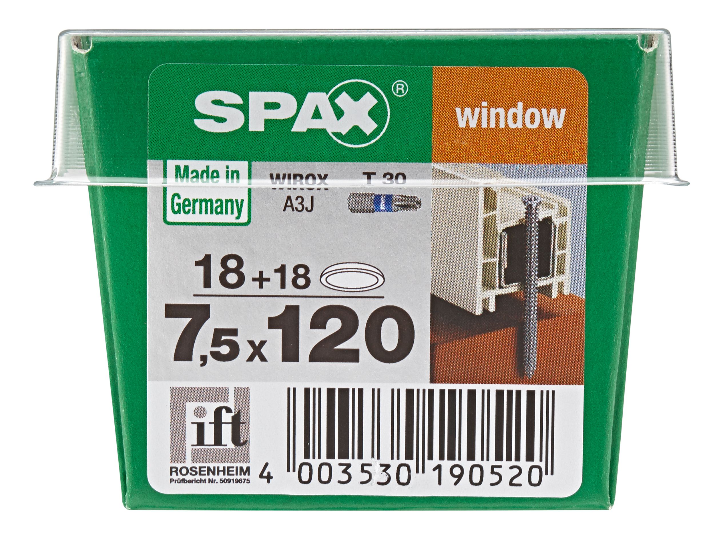 ANCLAJE DE MARCOS SPAX T30 WIROX + TAPONES BLANCO M-STK 18+18 UD.