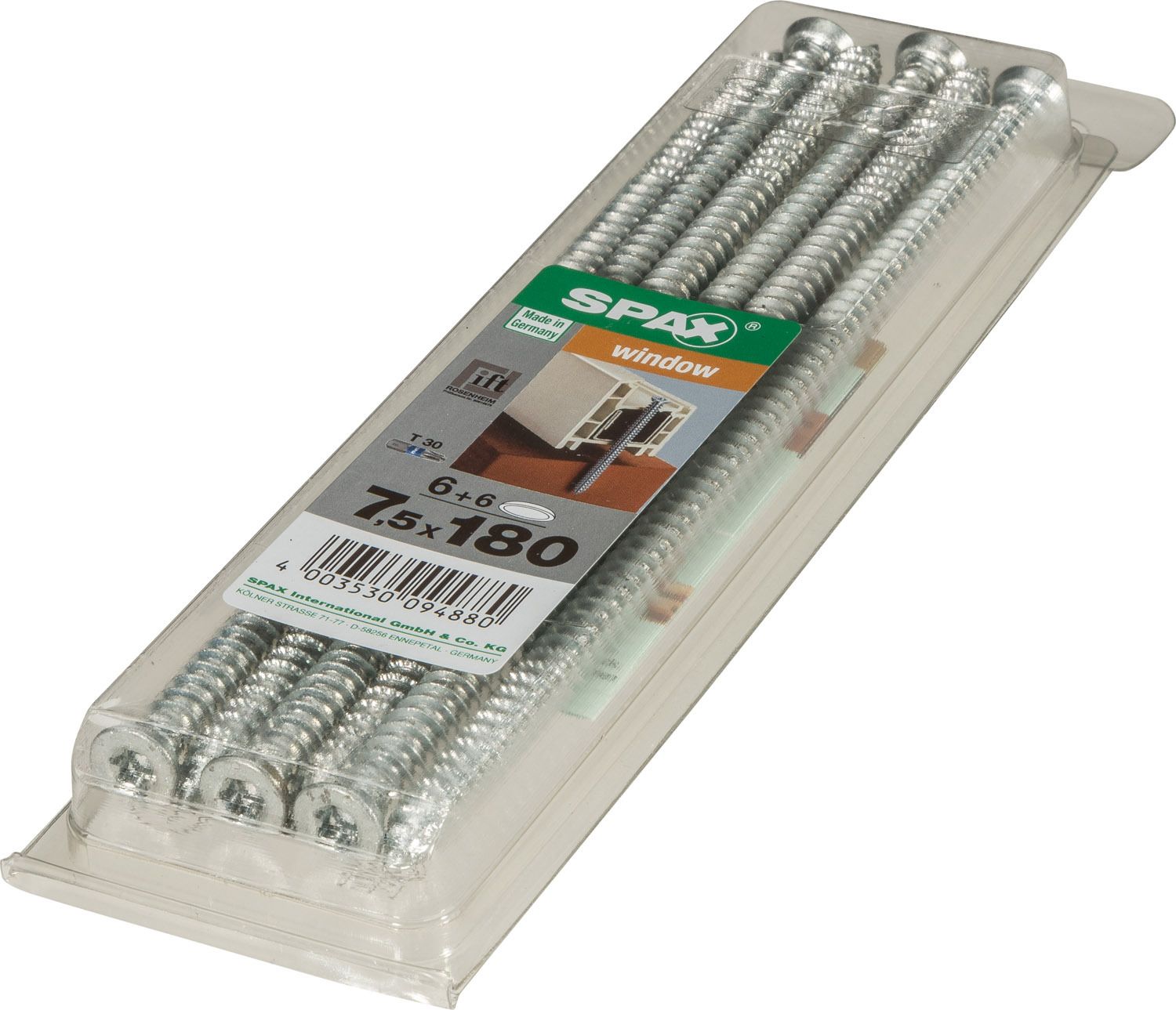 ANCLAJE DE MARCOS SPAX T30 WIROX + TAPONES BLANCO M 6+6 UD.