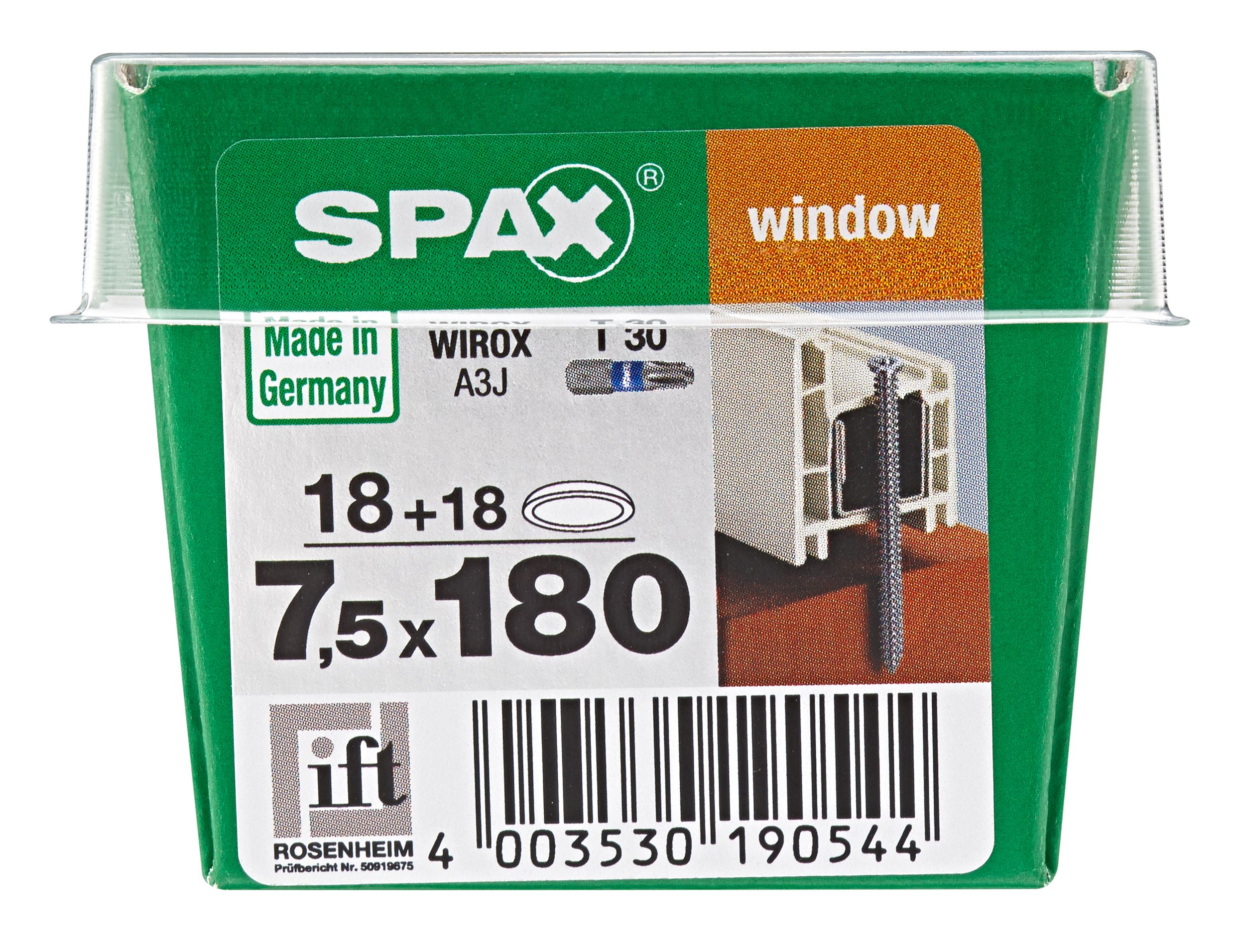 ANCLAJE DE MARCOS SPAX T30 WIROX + TAPONES BLANCO M-STK 18+18 UD.