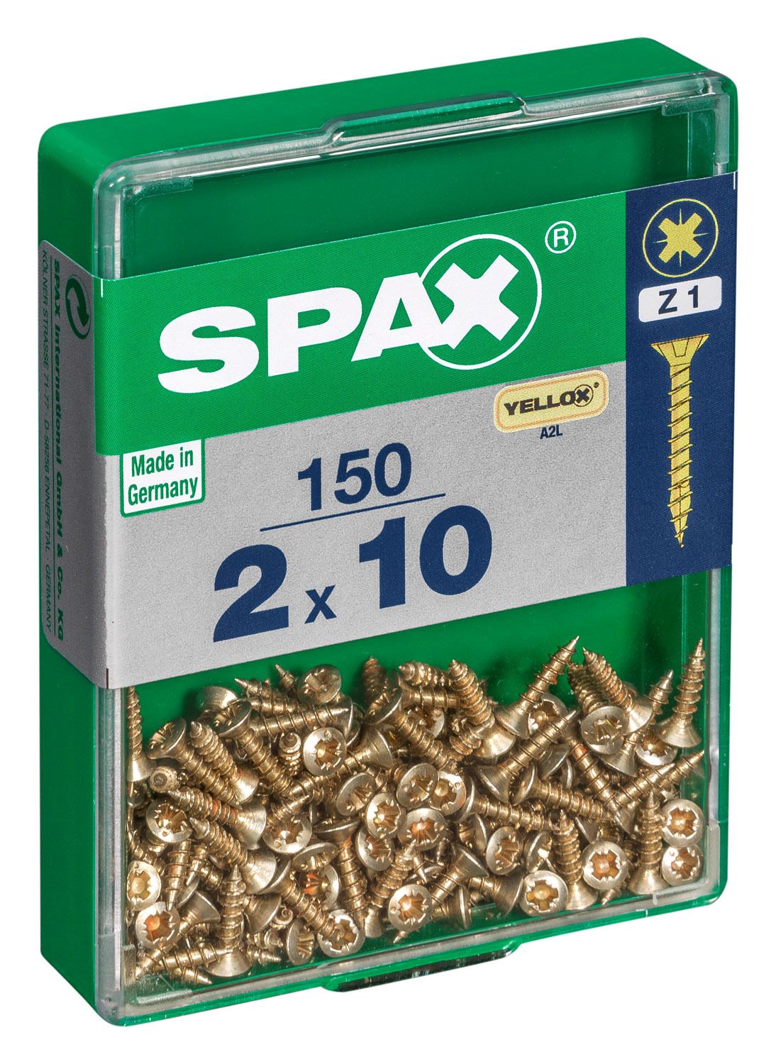 PLANA SPAX Z1 YELLOX M 150 UD.