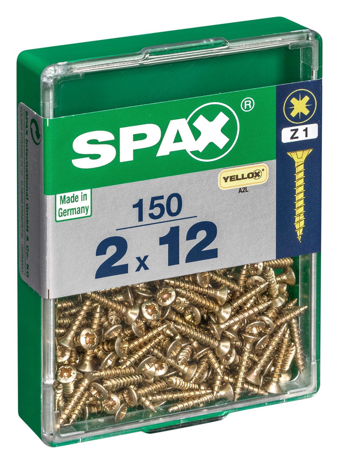 PLANA SPAX Z1 YELLOX M 150 UD.