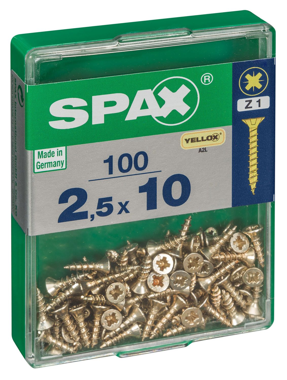 PLANA SPAX Z1 YELLOX M 100 UD.