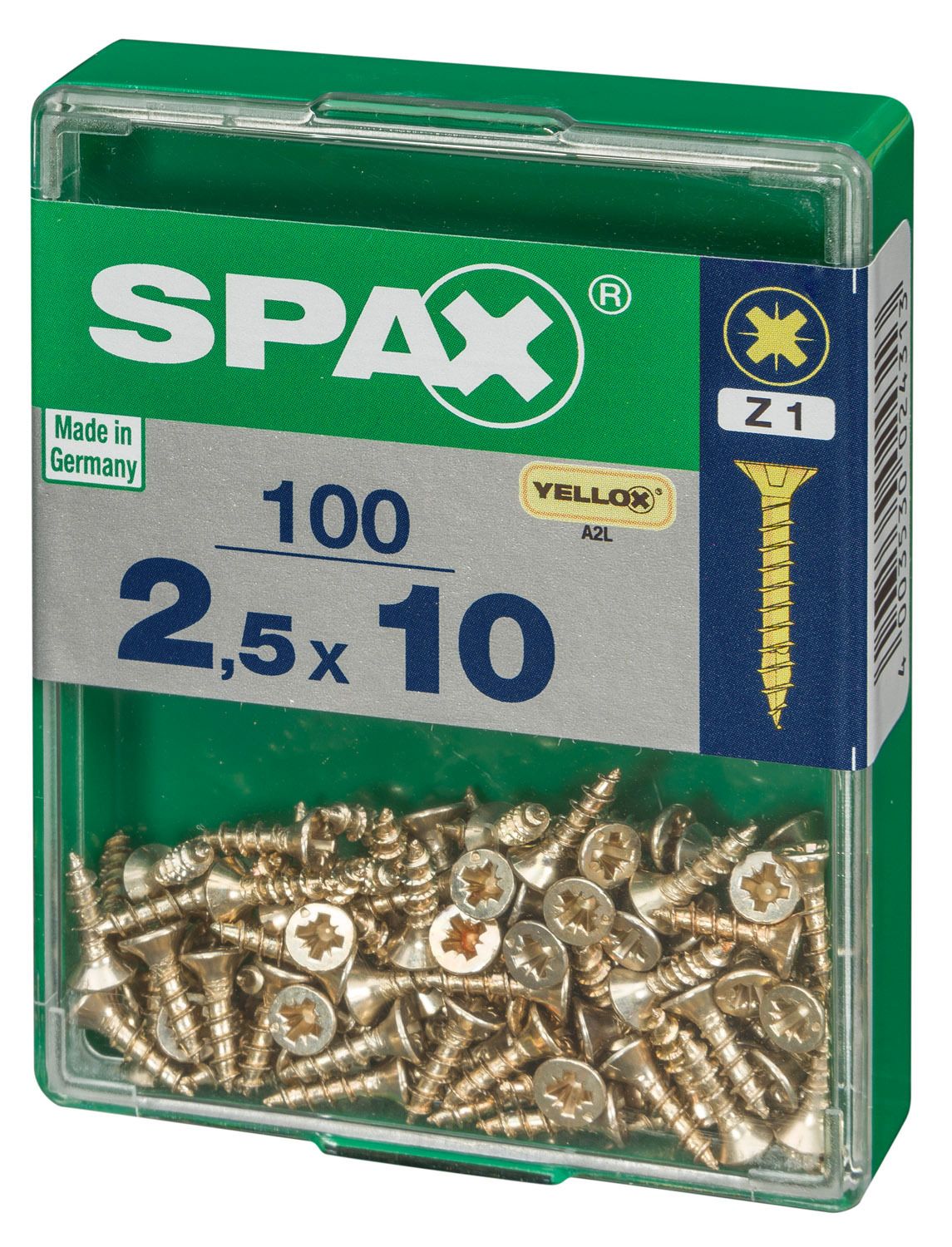PLANA SPAX Z1 YELLOX M 100 UD.