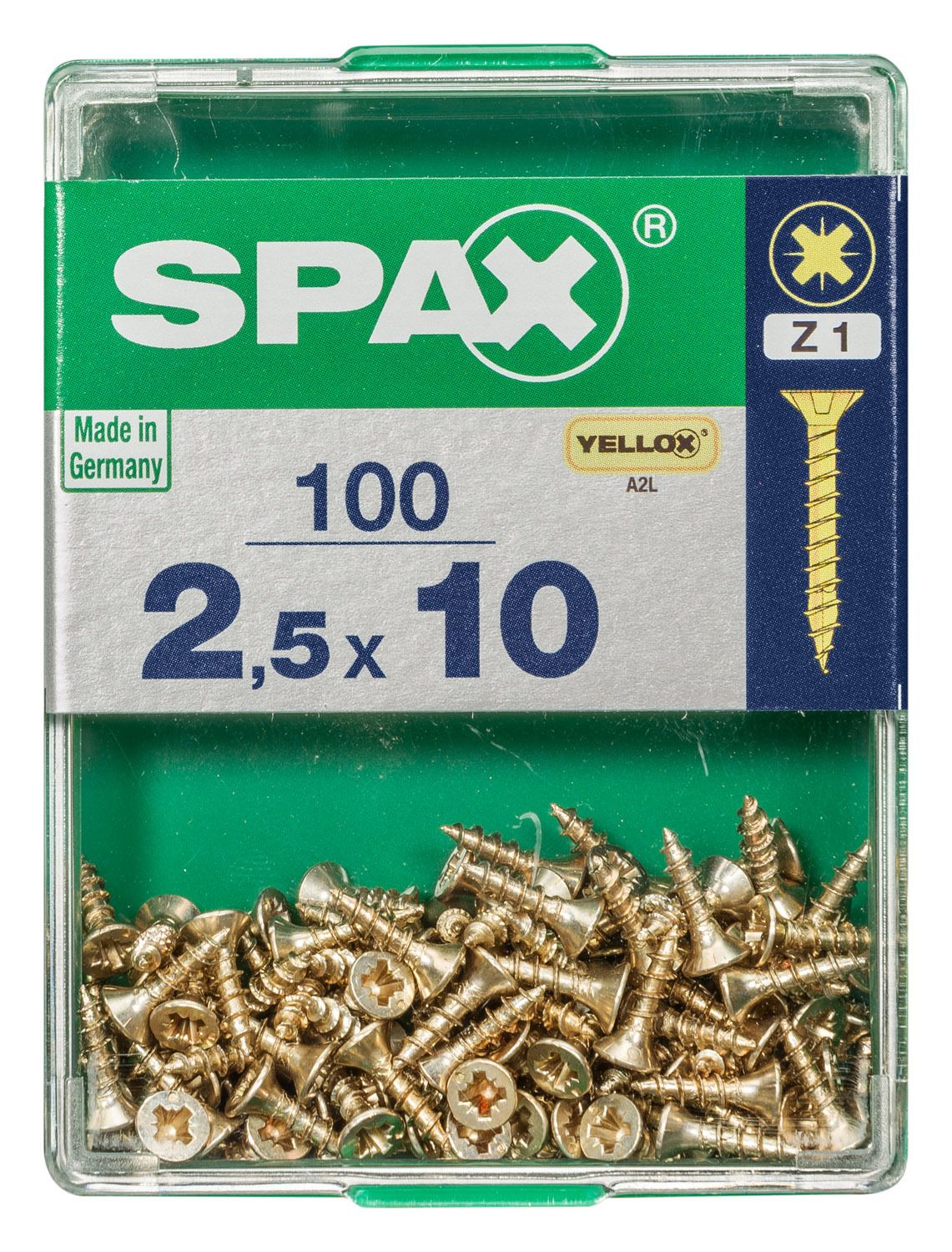 PLANA SPAX Z1 YELLOX M 100 UD.