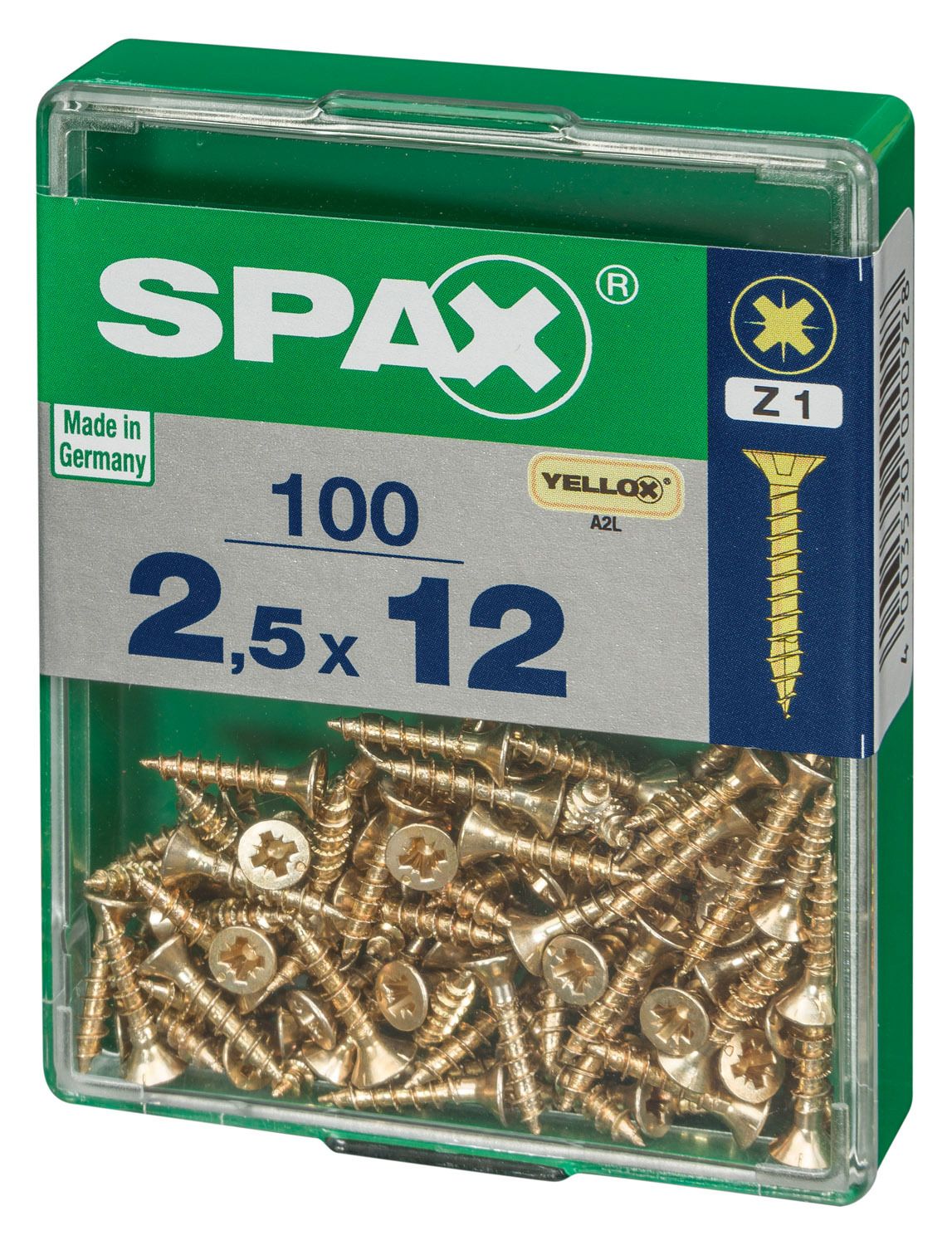 PLANA SPAX Z1 YELLOX M 100 UD.