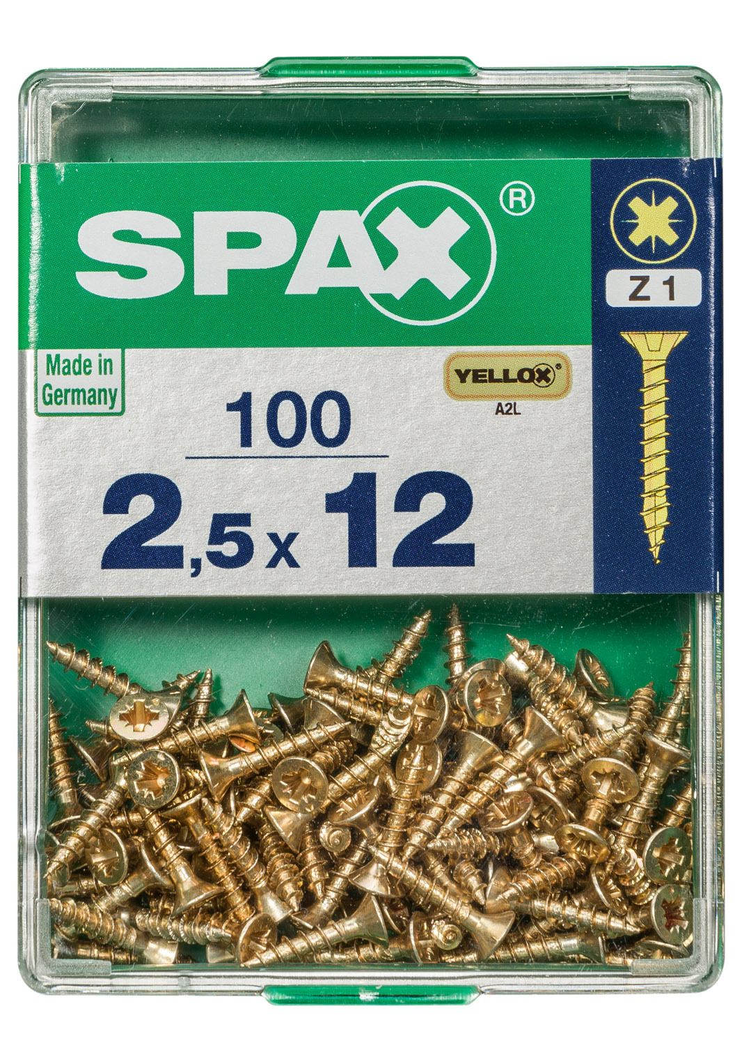 PLANA SPAX Z1 YELLOX M 100 UD.