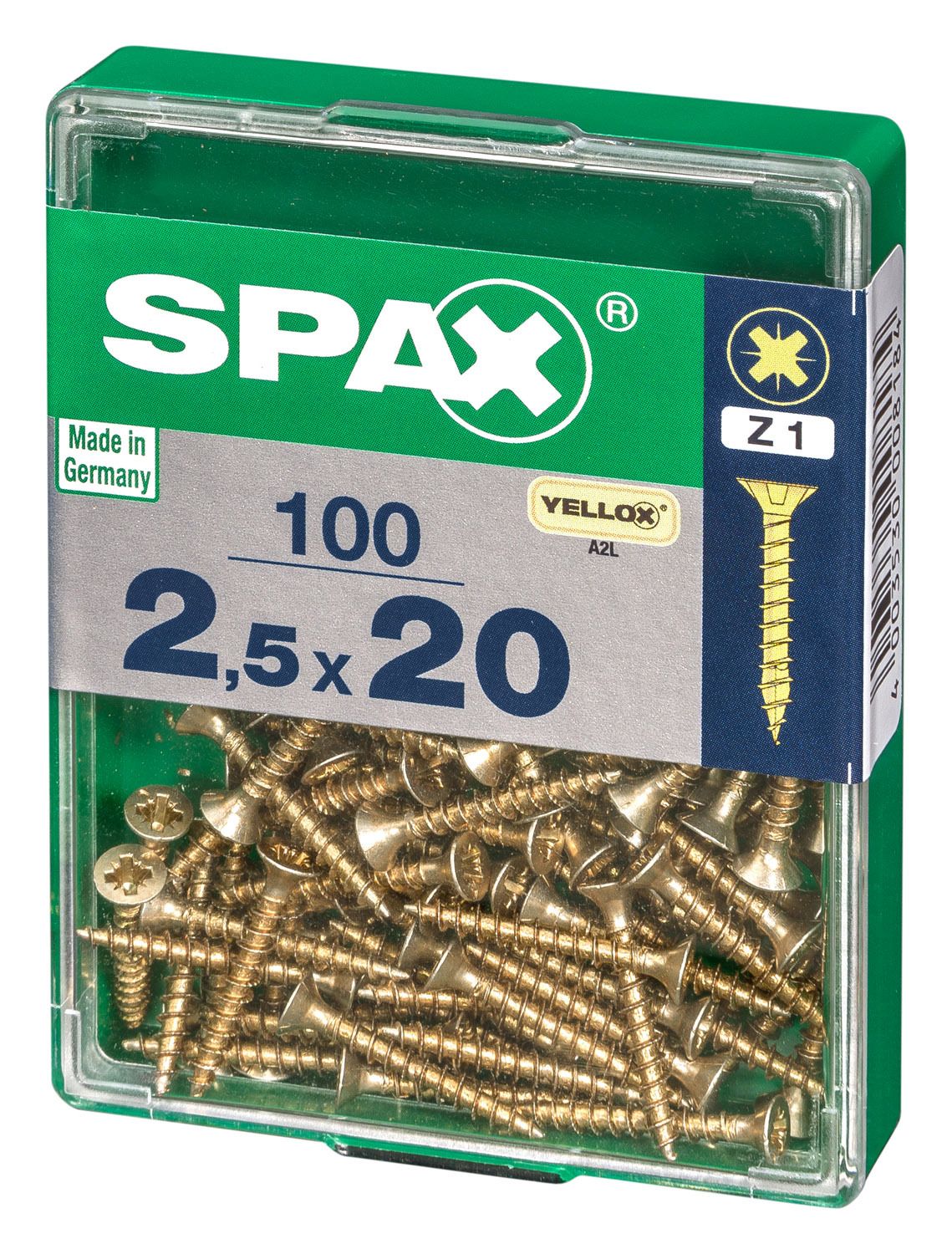 PLANA SPAX Z1 YELLOX M 100 UD.