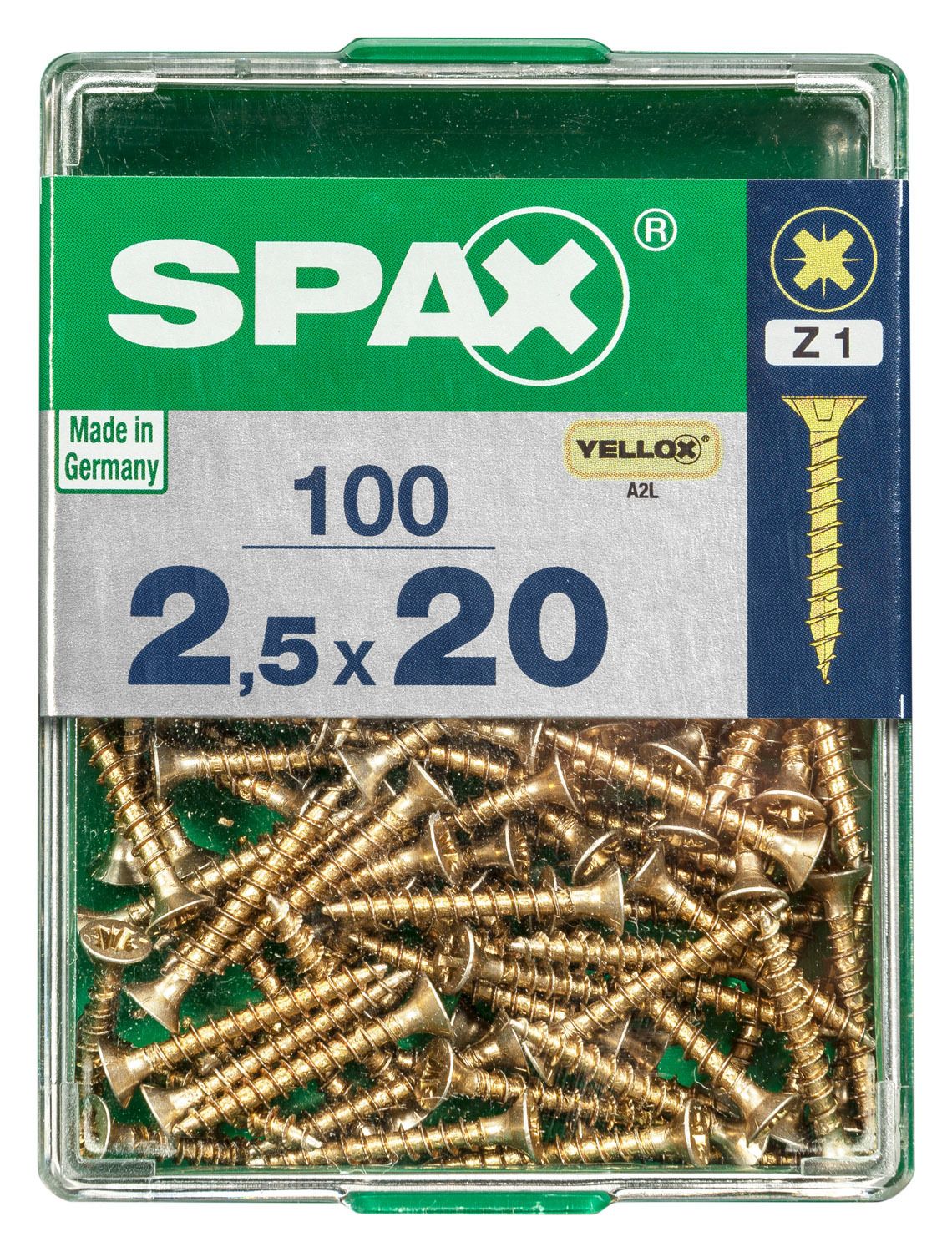 PLANA SPAX Z1 YELLOX M 100 UD.