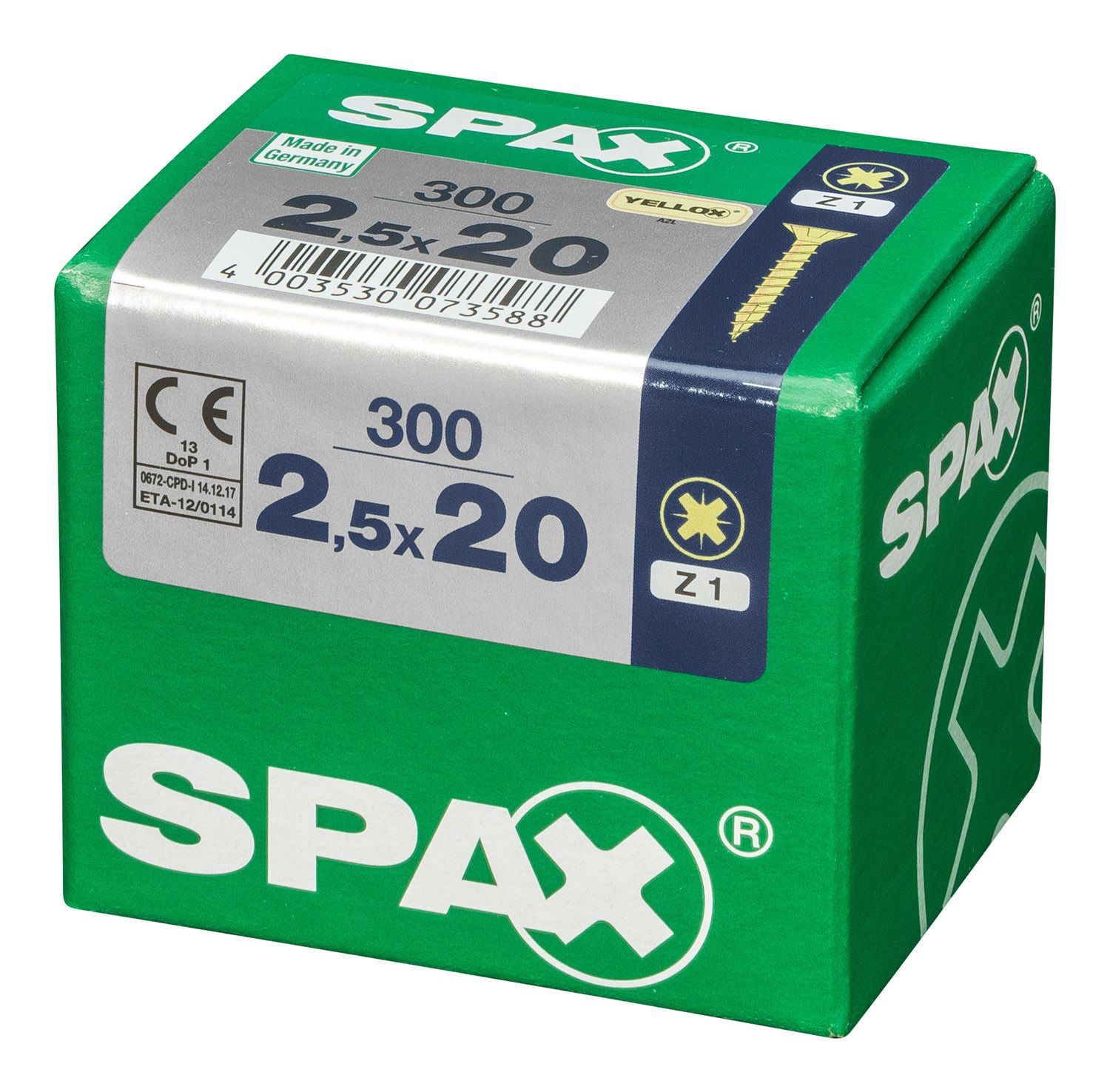 PLANA SPAX Z1 YELLOX L 300 UD.