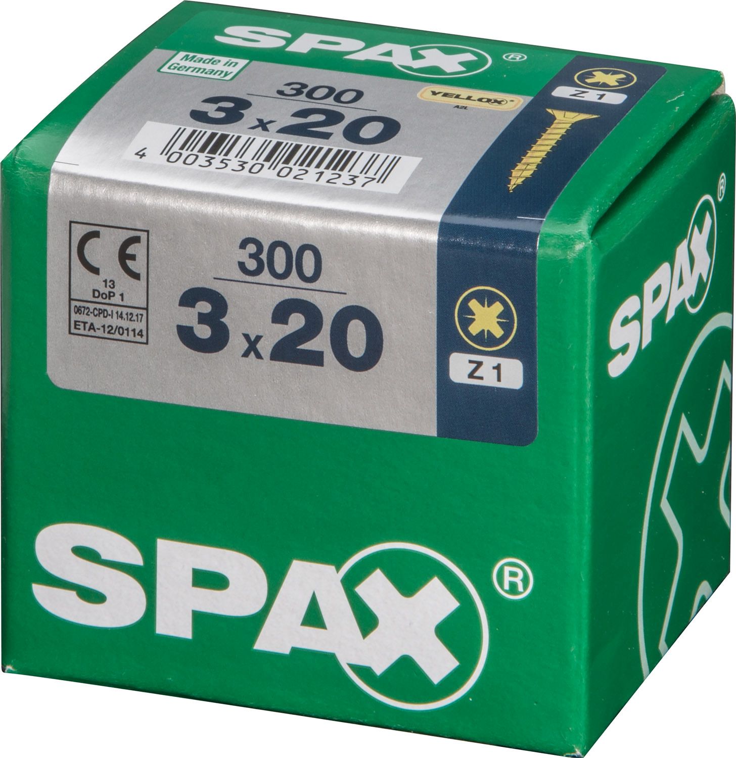 PLANA SPAX Z1 YELLOX L 300 UD.