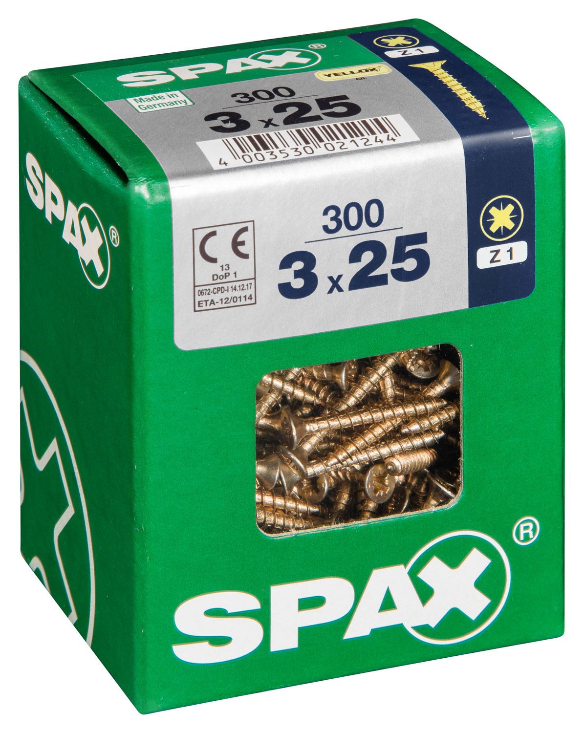 PLANA SPAX Z1 YELLOX L 300 UD.