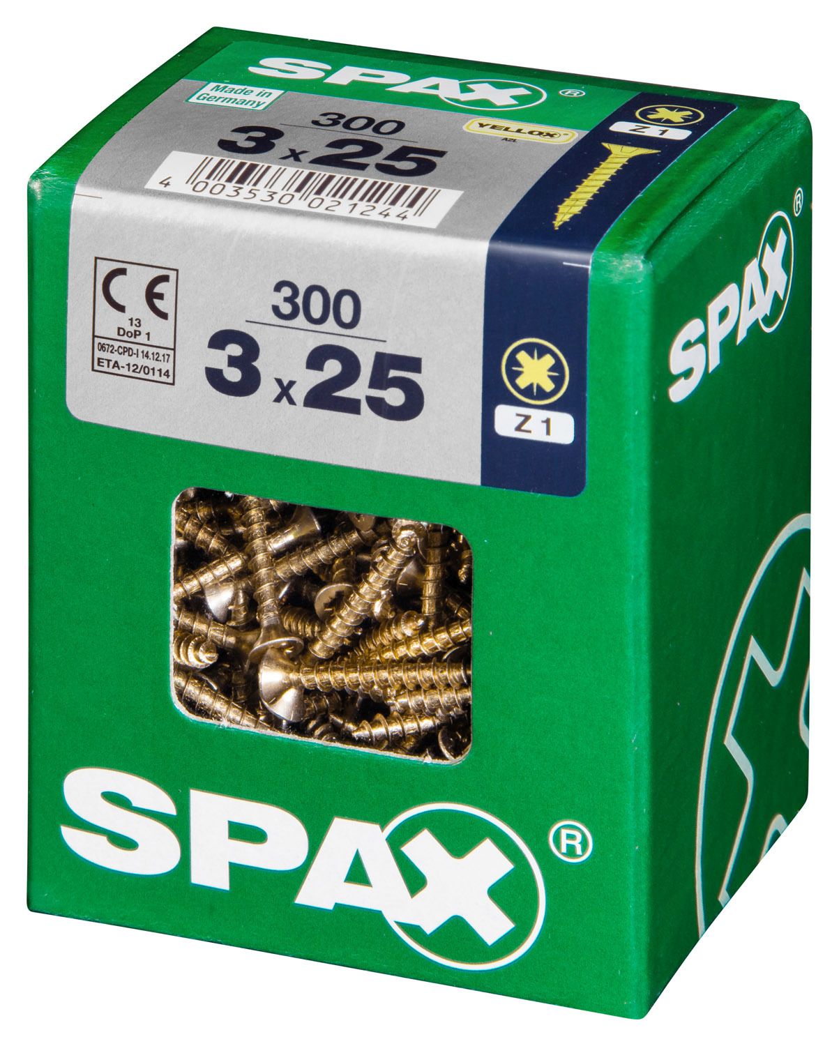 PLANA SPAX Z1 YELLOX L 300 UD.