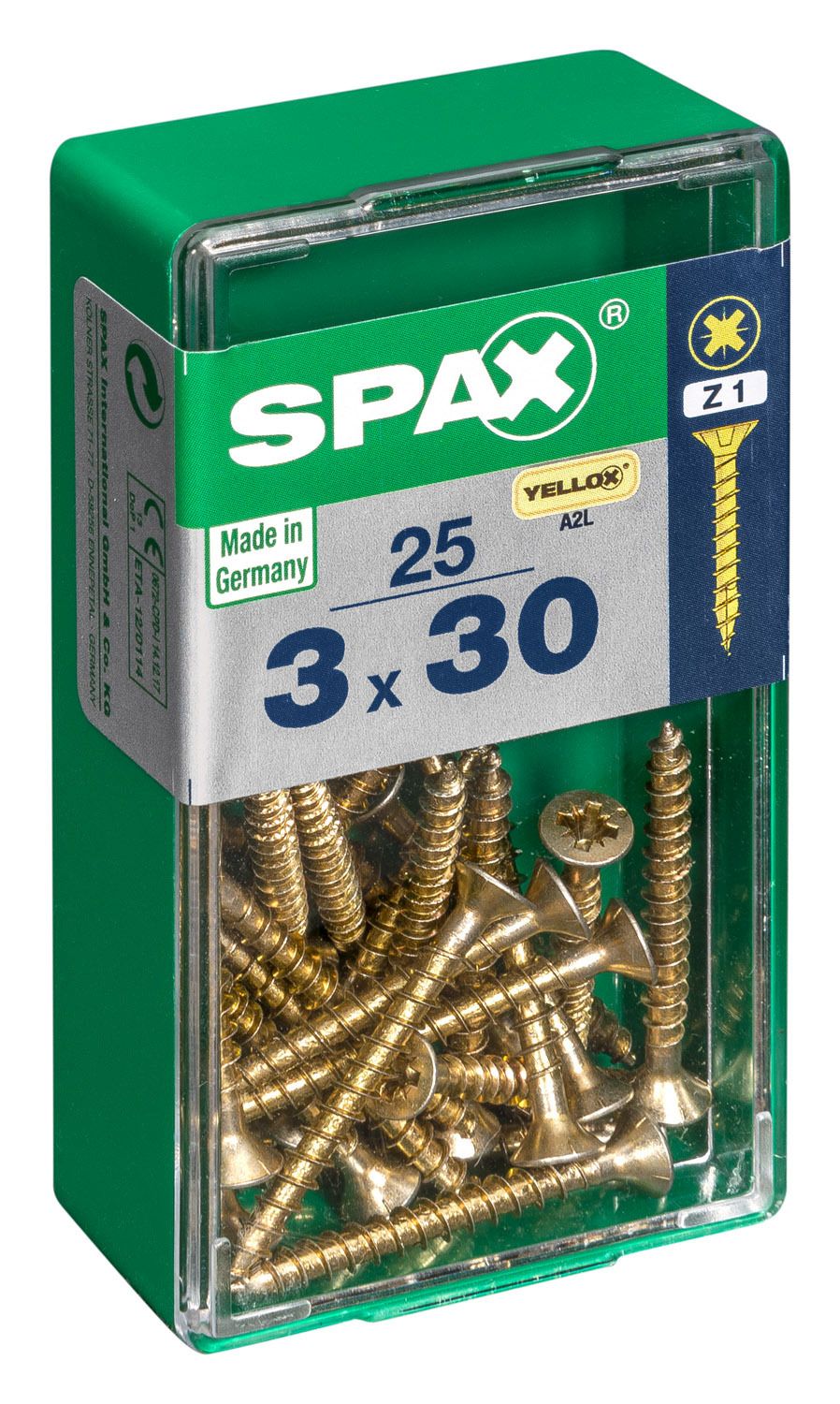 PLANA SPAX Z1 YELLOX S 25 UD.