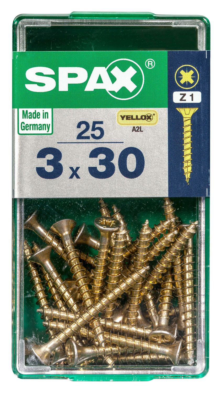 PLANA SPAX Z1 YELLOX S 25 UD.