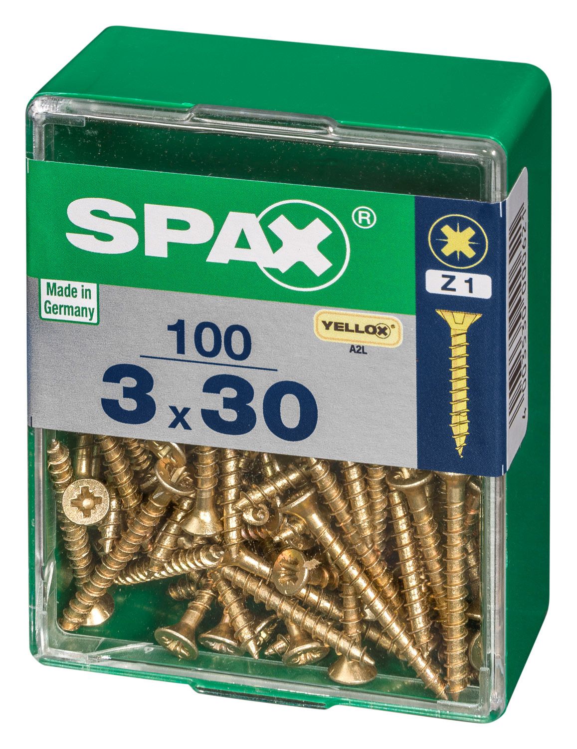 PLANA SPAX Z1 YELLOX M 100 UD.