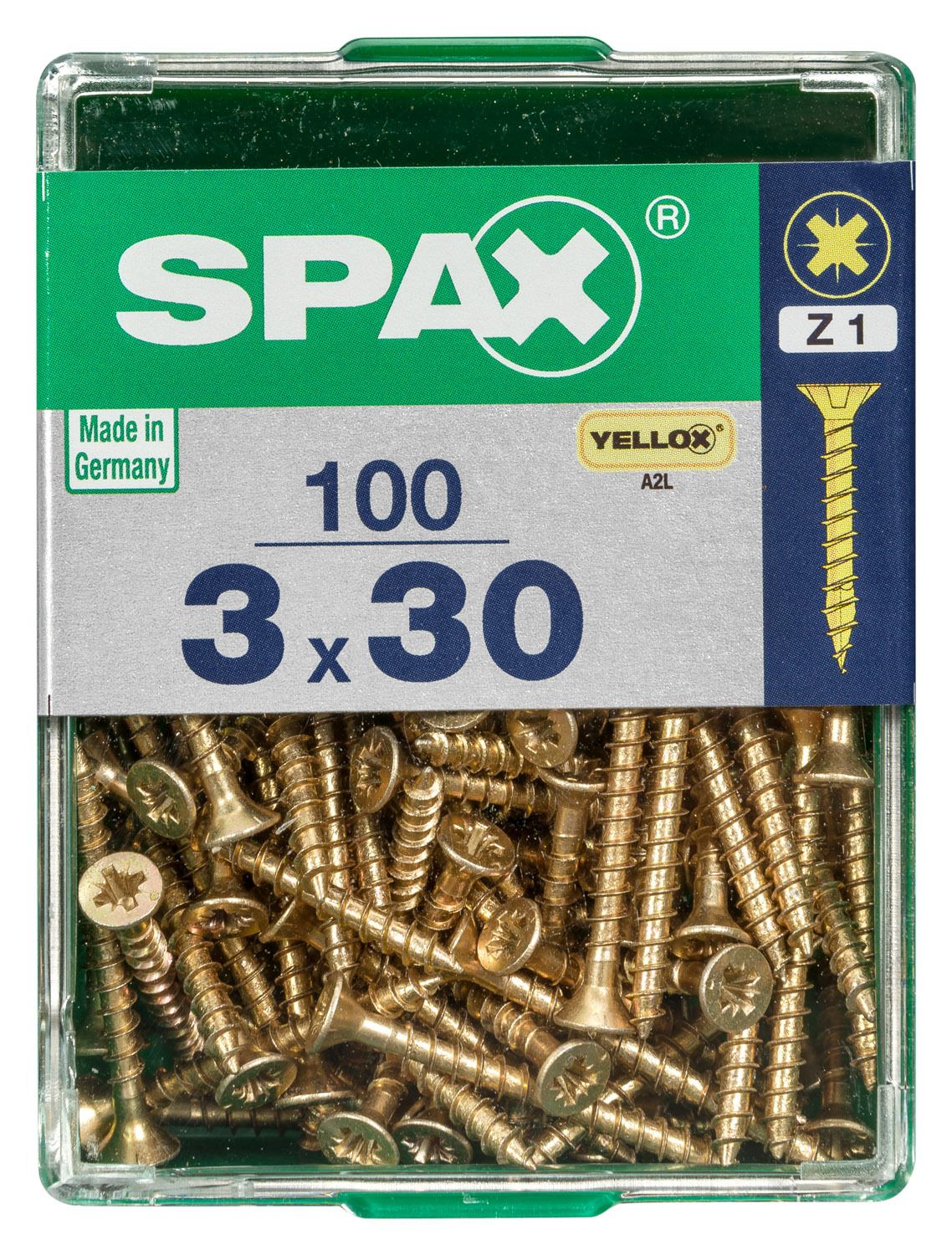 PLANA SPAX Z1 YELLOX M 100 UD.