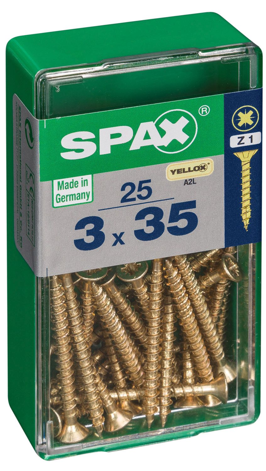 PLANA SPAX Z1 YELLOX S 25 UD.