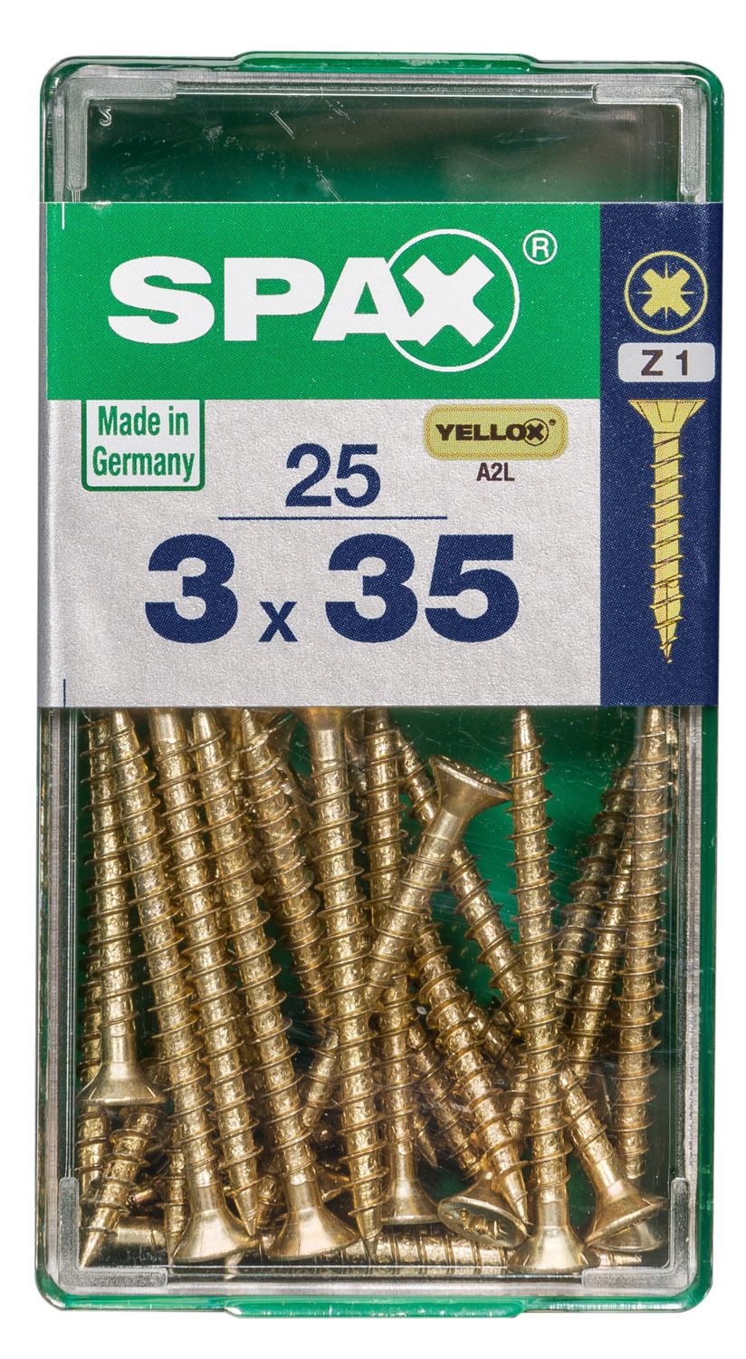 PLANA SPAX Z1 YELLOX S 25 UD.