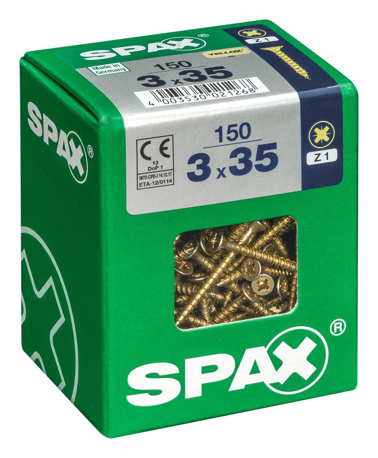 PLANA SPAX Z1 YELLOX L 150 UD.