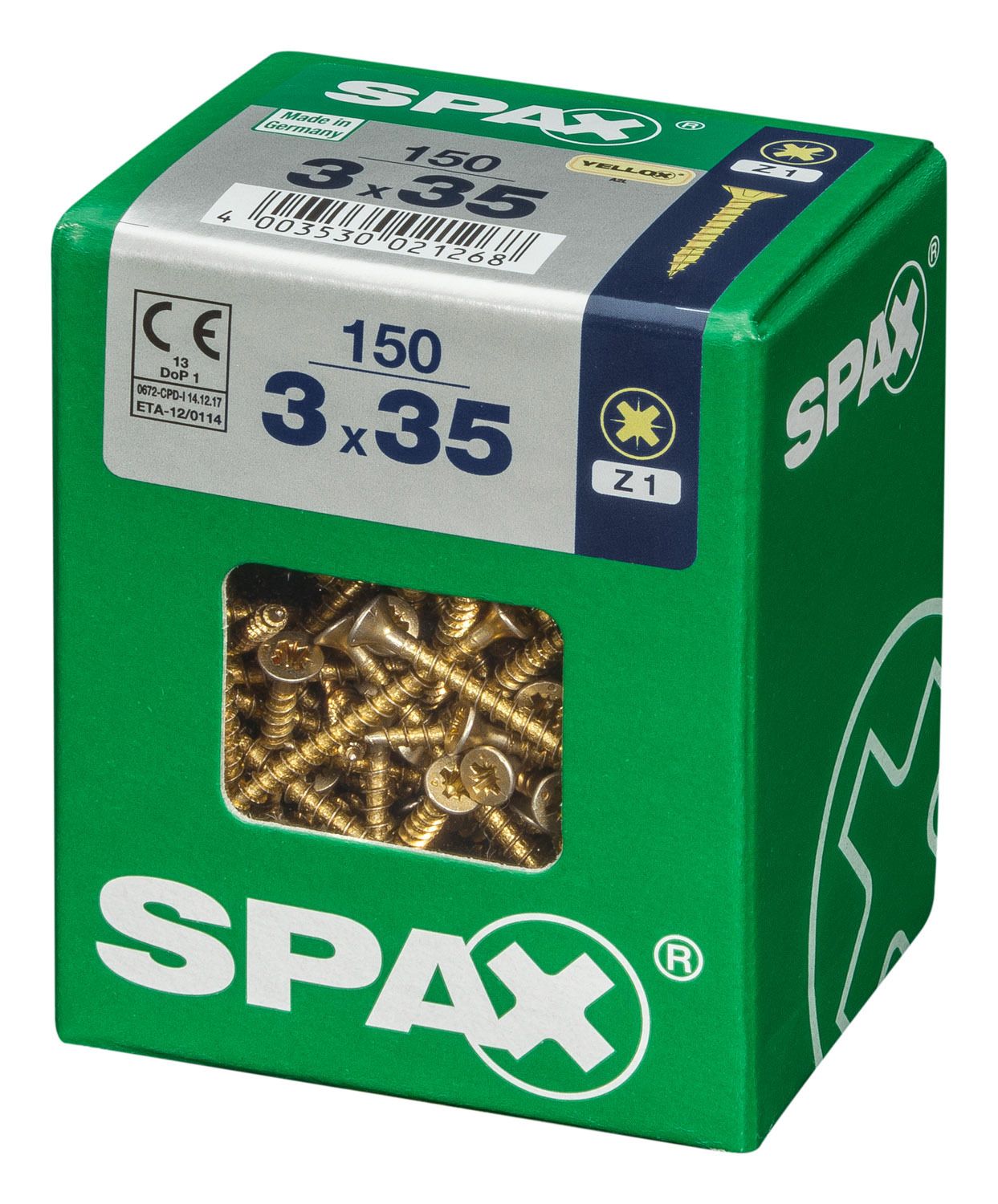 PLANA SPAX Z1 YELLOX L 150 UD.