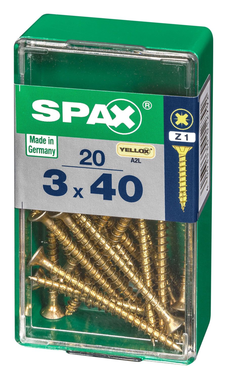 PLANA SPAX Z1 YELLOX S 20 UD.