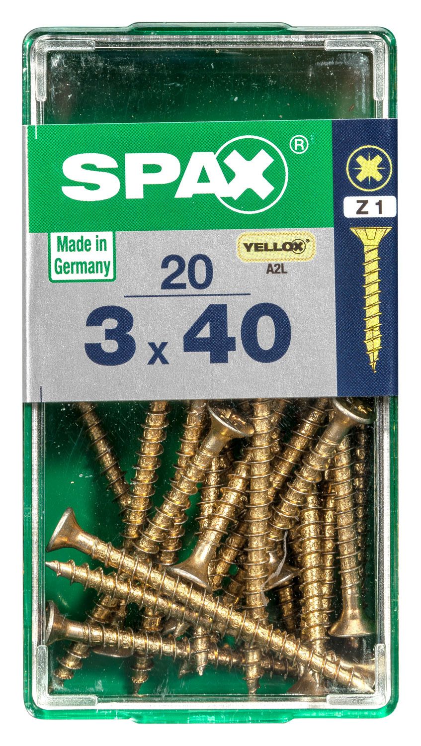 PLANA SPAX Z1 YELLOX S 20 UD.