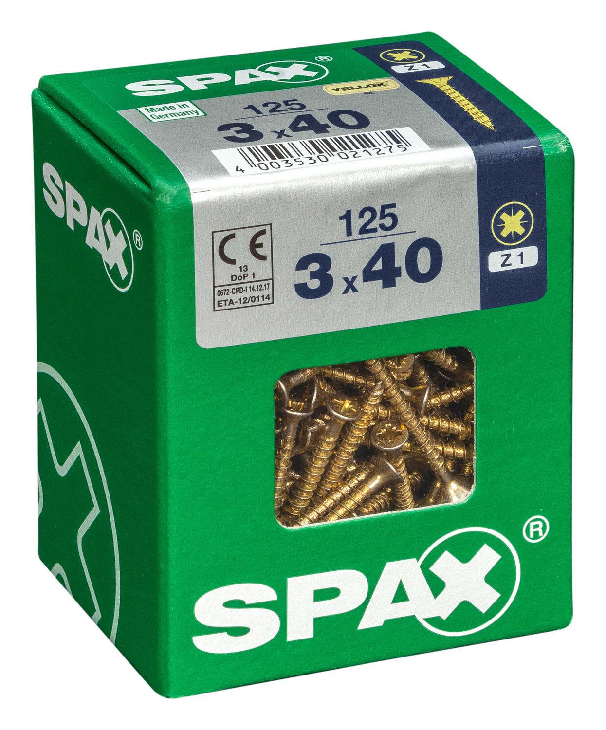 PLANA SPAX Z1 YELLOX L 125 UD.