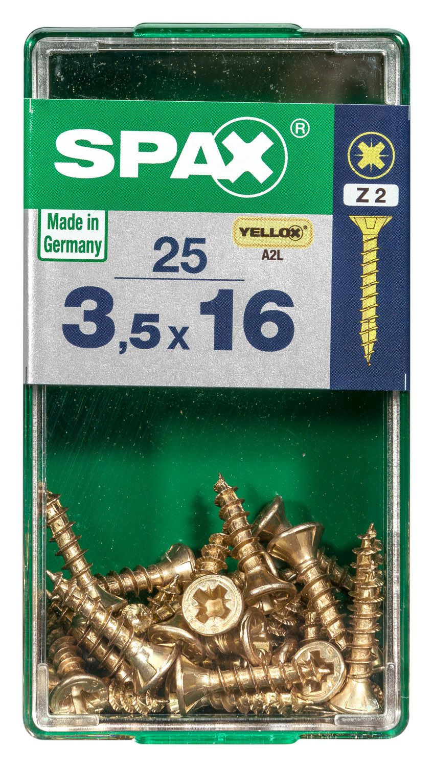PLANA SPAX Z2 YELLOX S 25 UD.