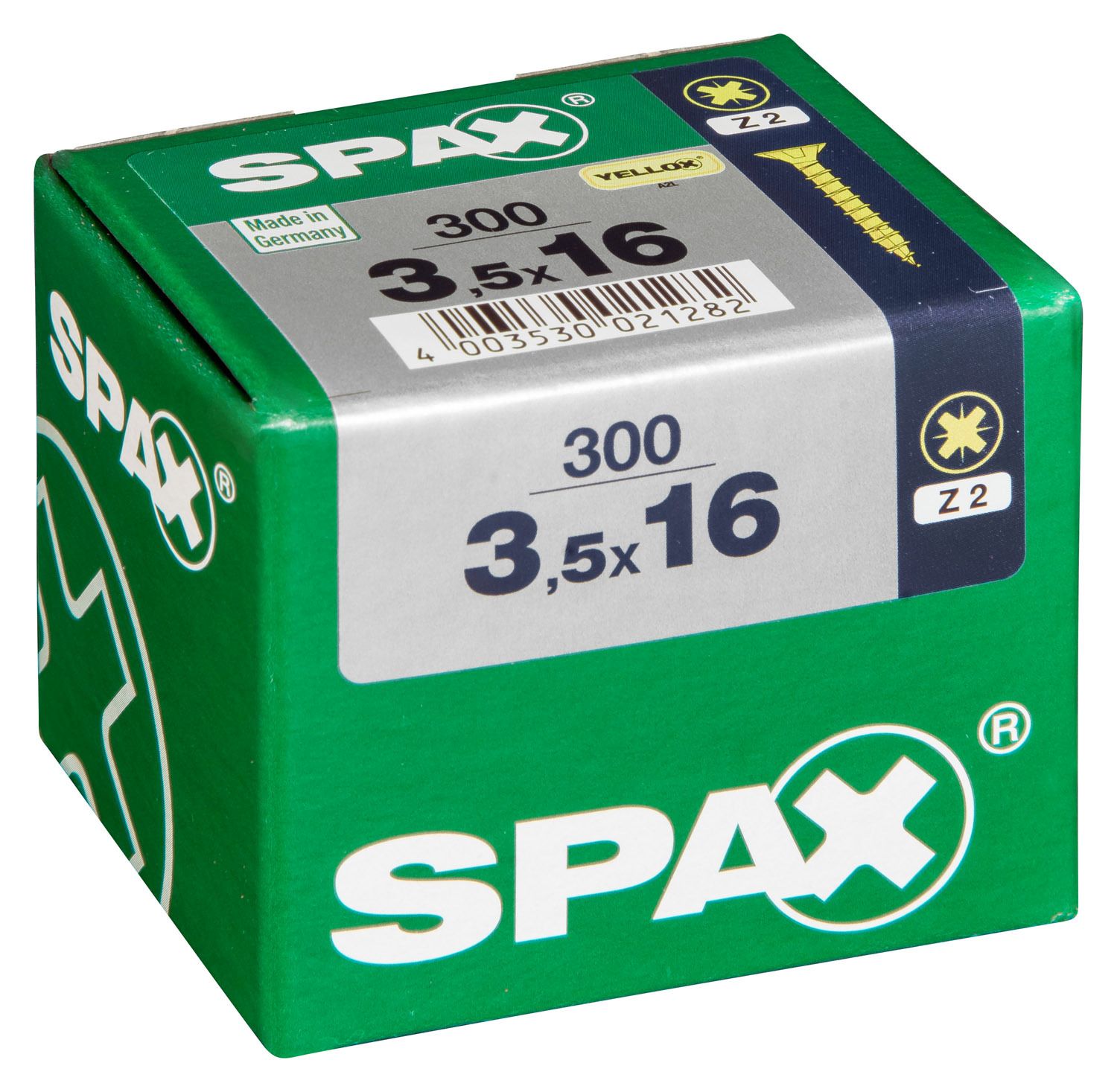 PLANA SPAX Z2 YELLOX L 300 UD.