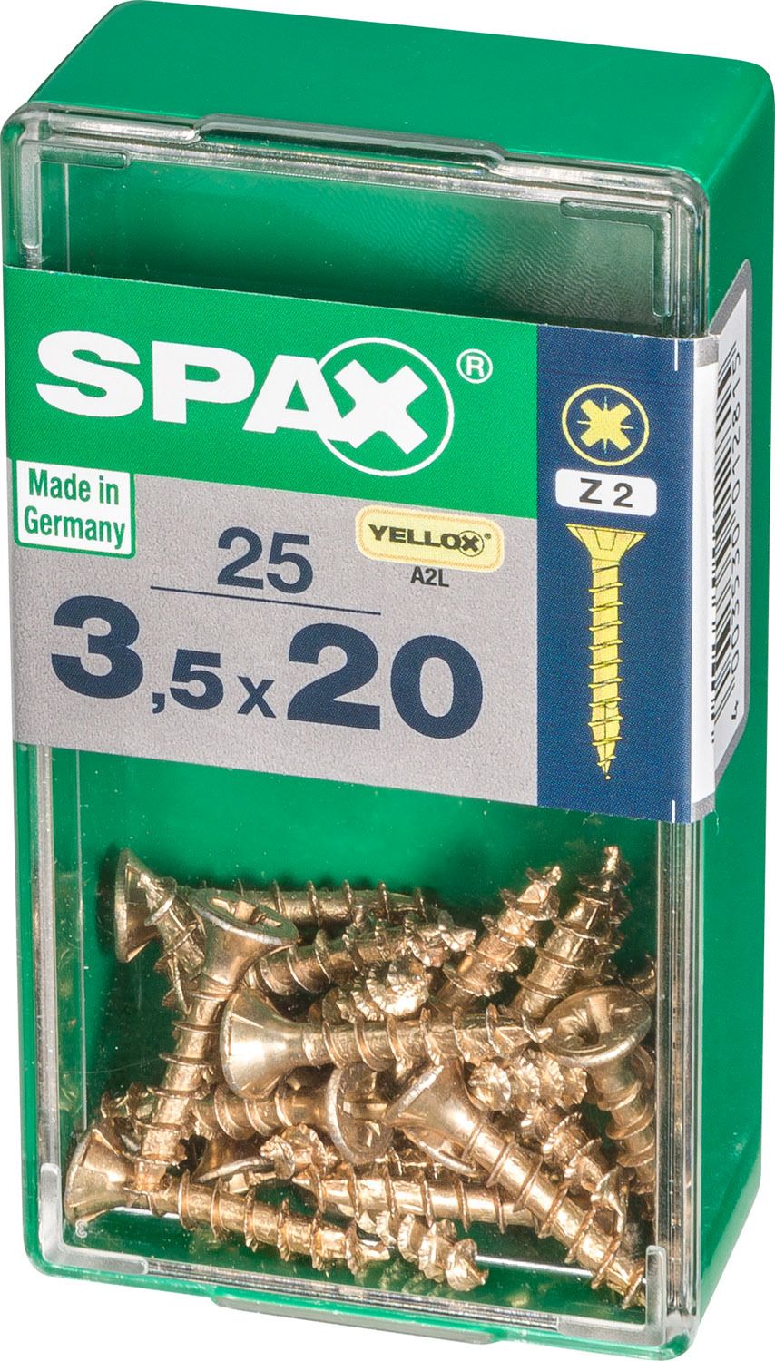 PLANA SPAX Z2 YELLOX S 25 UD.