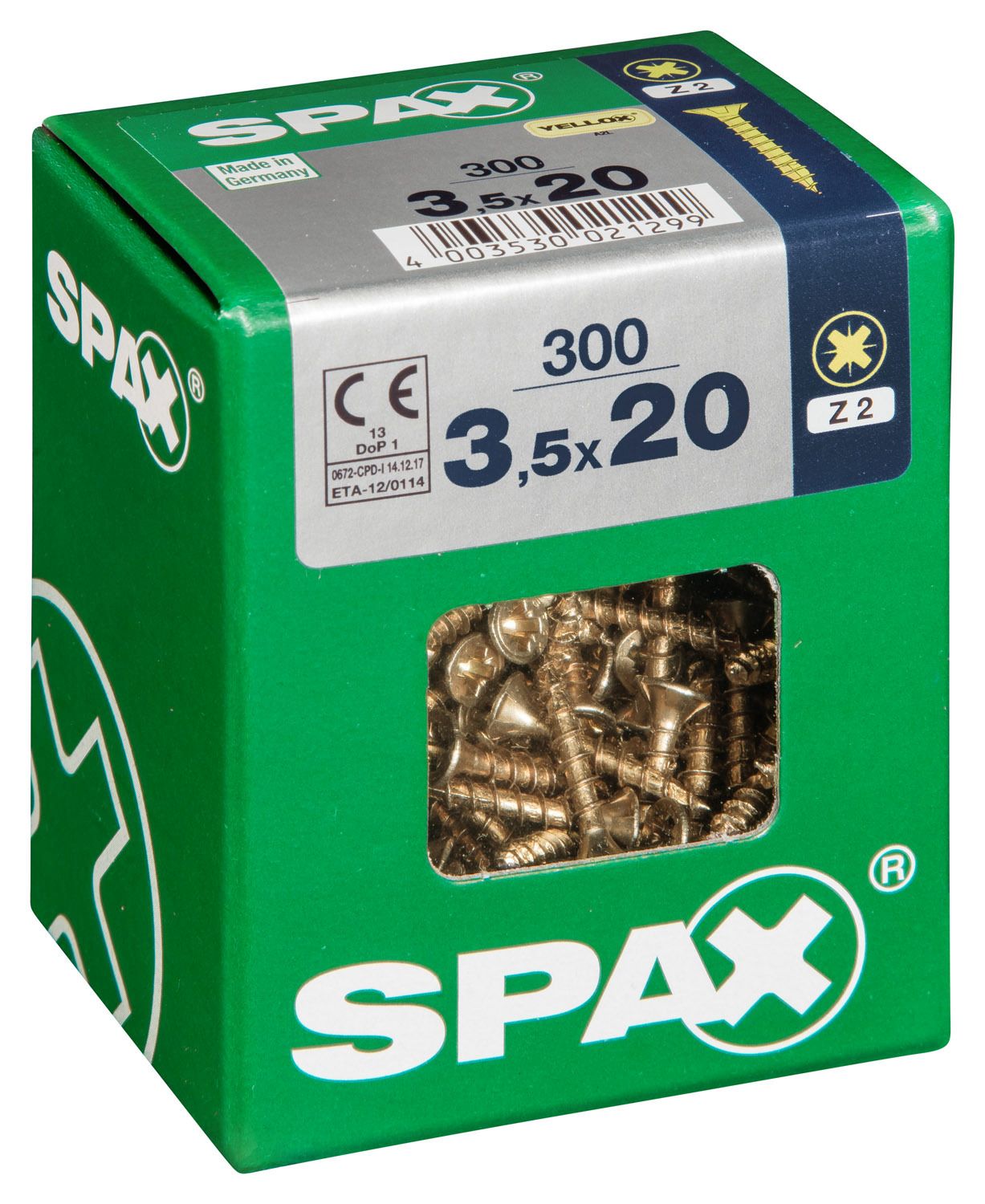 PLANA SPAX Z2 YELLOX L 300 UD.