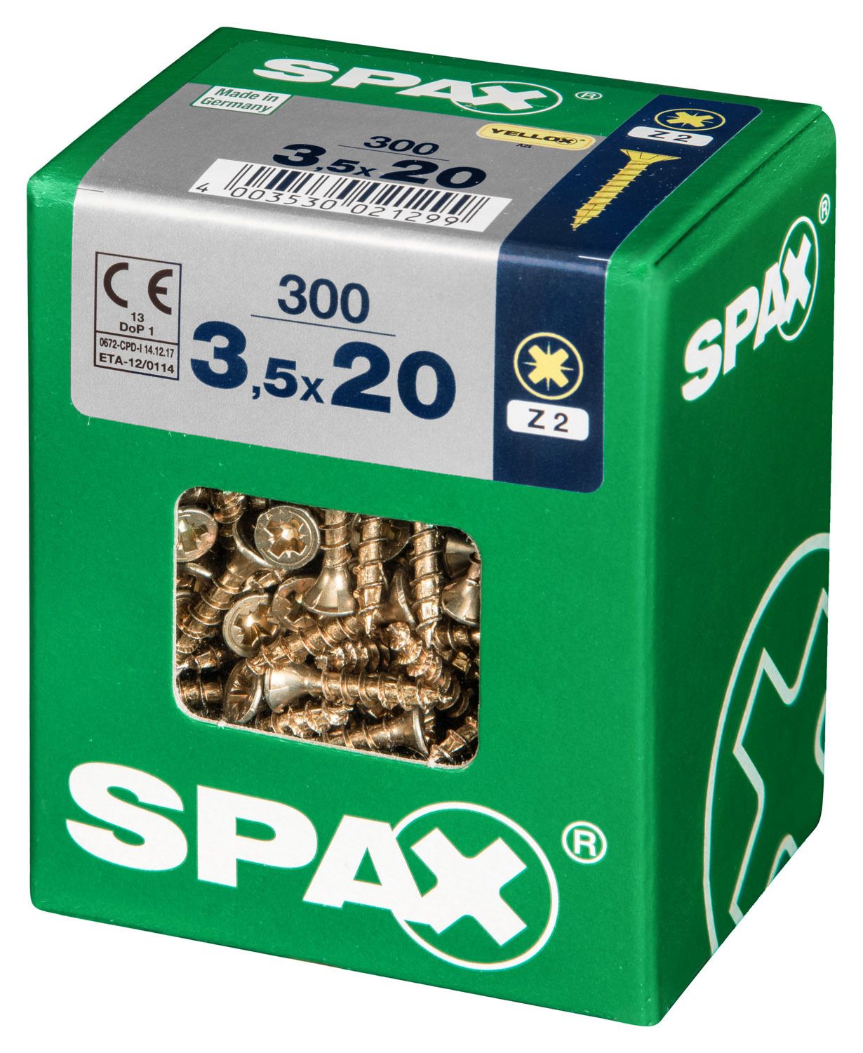 PLANA SPAX Z2 YELLOX L 300 UD.
