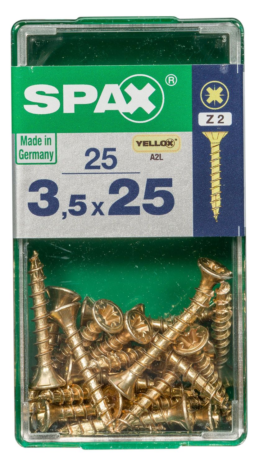 PLANA SPAX Z2 YELLOX S 25 UD.