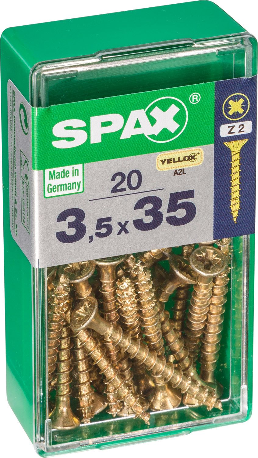 PLANA SPAX Z2 YELLOX S 20 UD.