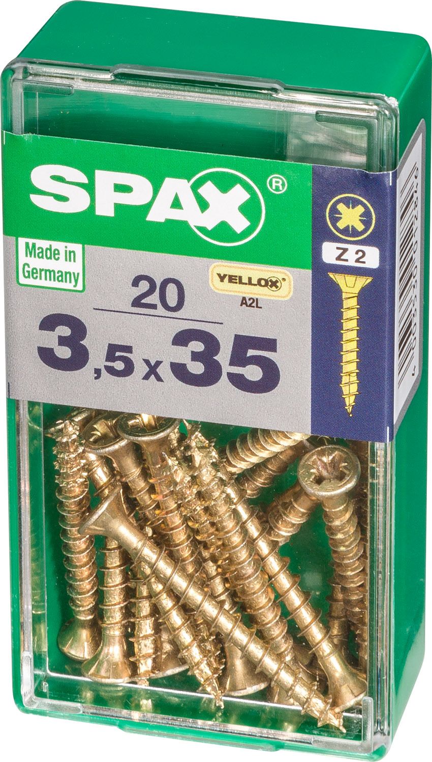 PLANA SPAX Z2 YELLOX S 20 UD.