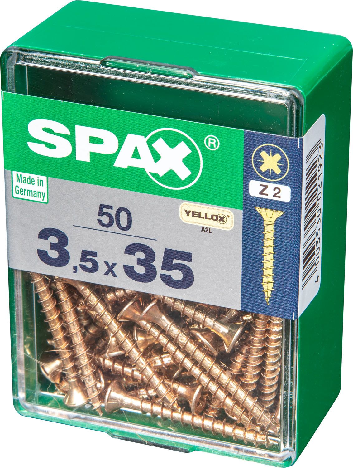 PLANA SPAX Z2 YELLOX M 50 UD.