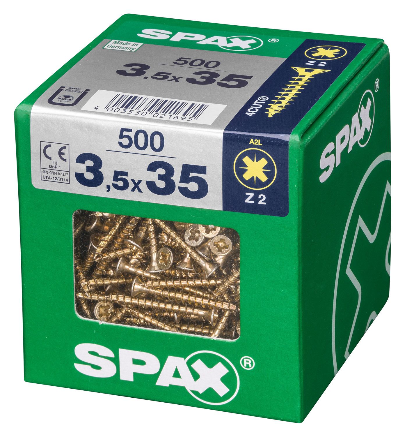 PLANA SPAX Z2 YELLOX XL 500 UD.